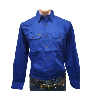 HARD SLOG MENS WORK SHIRT FULL/ LIGHT ROYAL BLUE