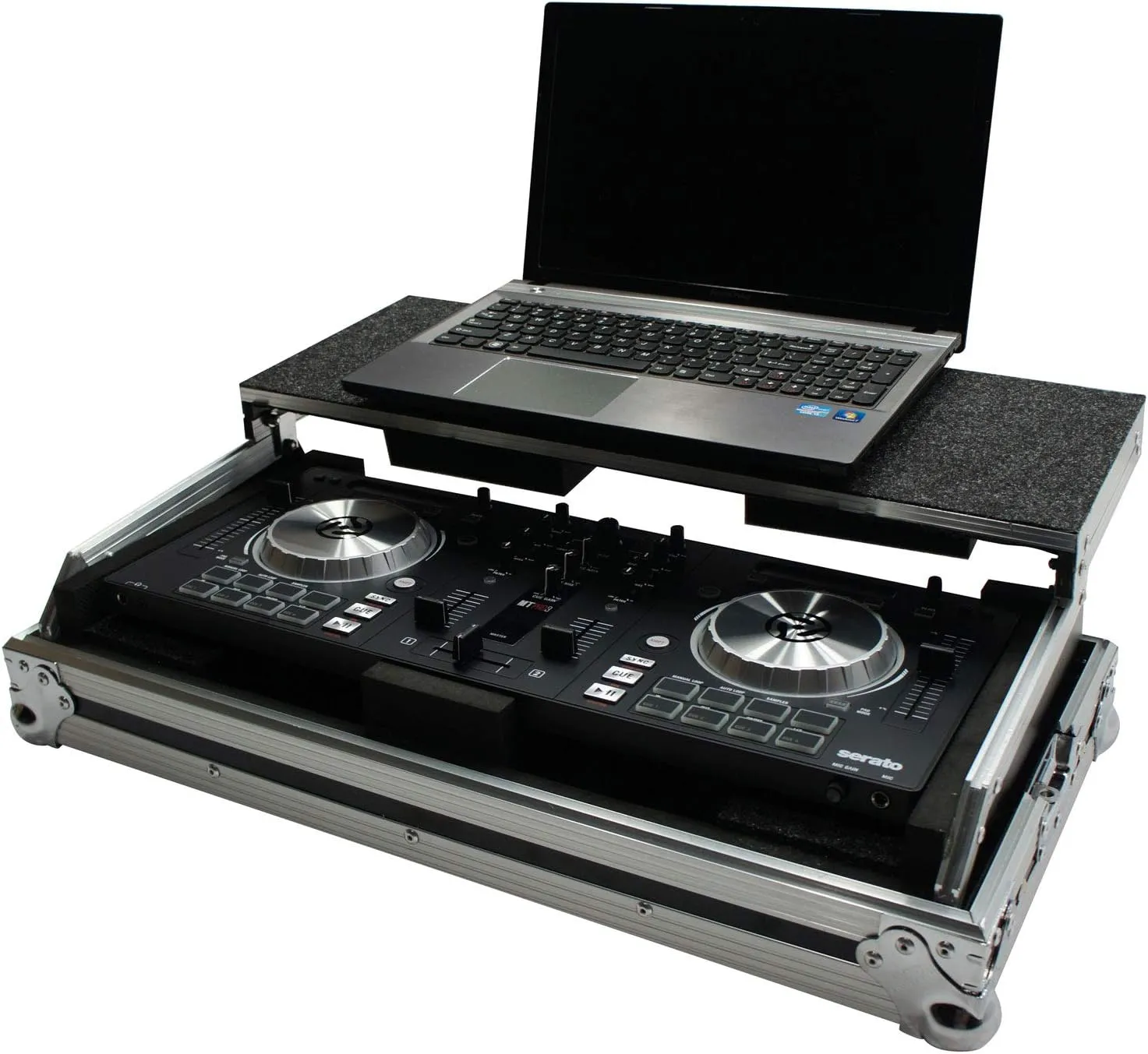 Harmony Audio HCMIXTRACKPRO3LT Flight Glide Laptop Stand DJ Case Compatible with Mixtrack Platinum