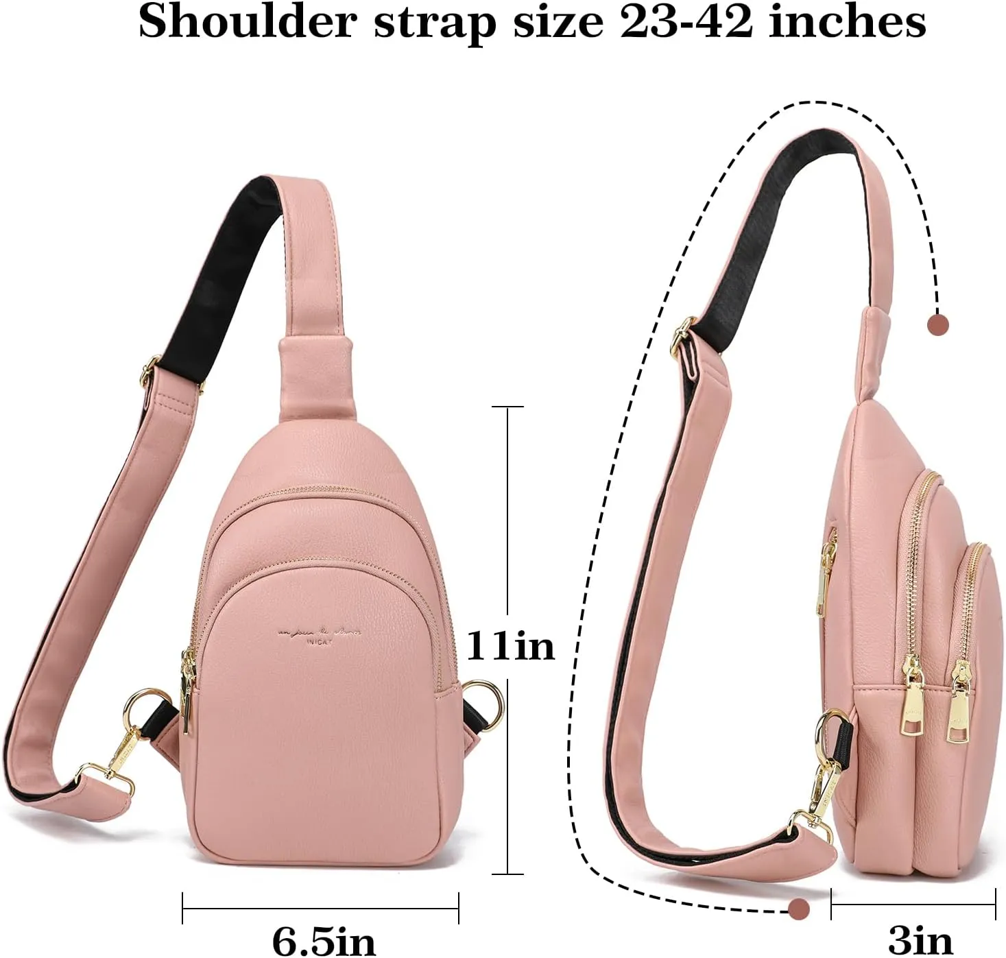 Haytijoe Crossbody Bags for Women Leather Sling Bag Anti-theft Cross Body Bag Travel Sling Purse Chest Bags Fanny Packs