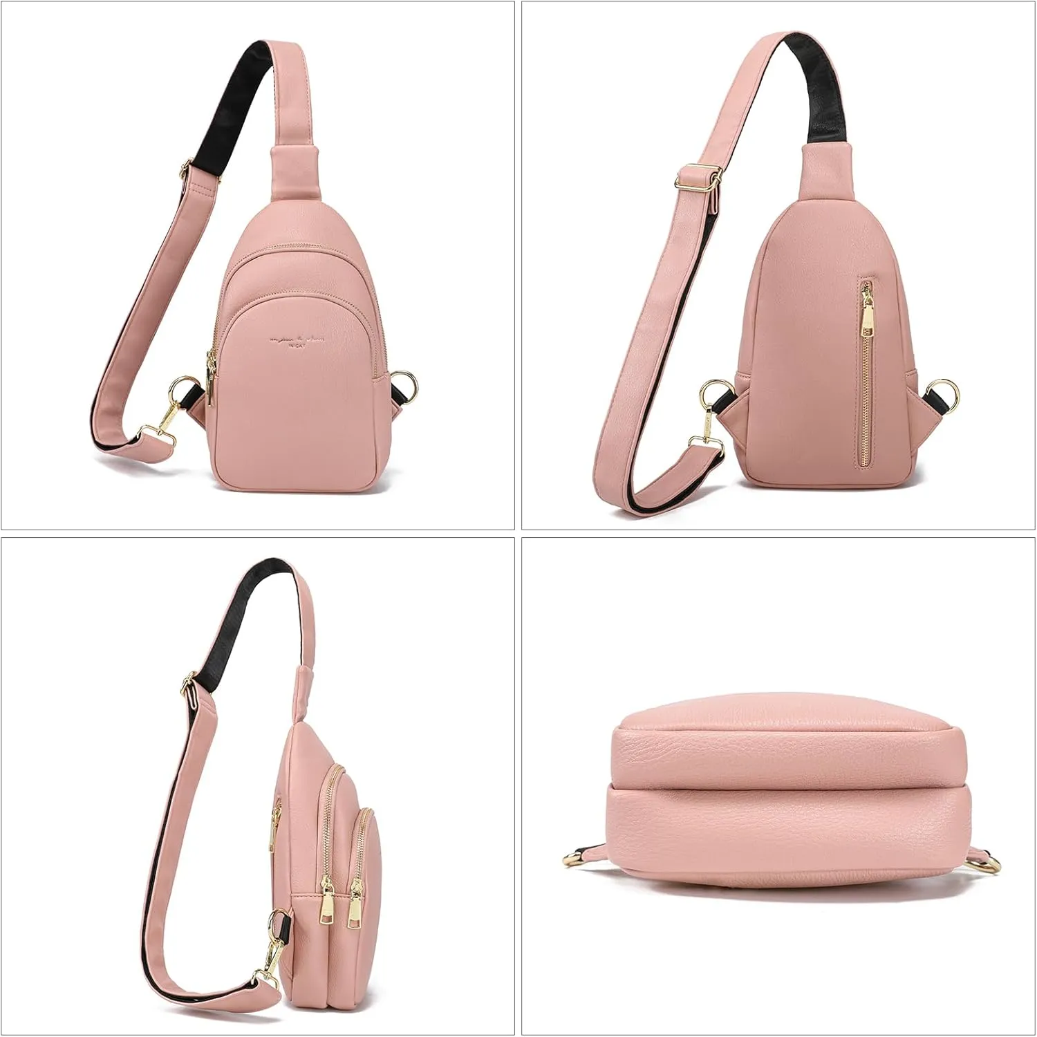 Haytijoe Crossbody Bags for Women Leather Sling Bag Anti-theft Cross Body Bag Travel Sling Purse Chest Bags Fanny Packs