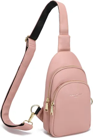 Haytijoe Crossbody Bags for Women Leather Sling Bag Anti-theft Cross Body Bag Travel Sling Purse Chest Bags Fanny Packs