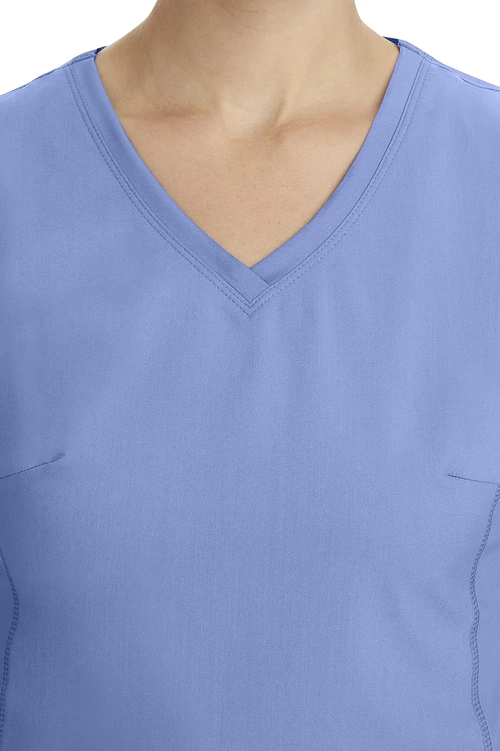 Healing Hands Women's Scrub Top V-Neck with 2 Pockets, 2-Way Stretch, and Yoga Knit Side Panels for Slim Fit- 2245