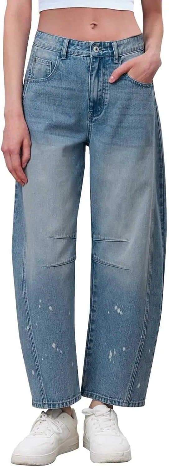 High Waisted Jeans for Women Wide Leg Loose Baggy Boyfriend Denim Pants 90S Vintage Streetwear Y2k Grunge Jean Pants