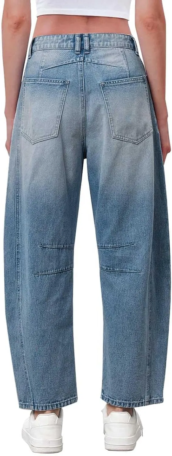 High Waisted Jeans for Women Wide Leg Loose Baggy Boyfriend Denim Pants 90S Vintage Streetwear Y2k Grunge Jean Pants