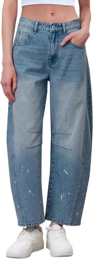 High Waisted Jeans for Women Wide Leg Loose Baggy Boyfriend Denim Pants 90S Vintage Streetwear Y2k Grunge Jean Pants