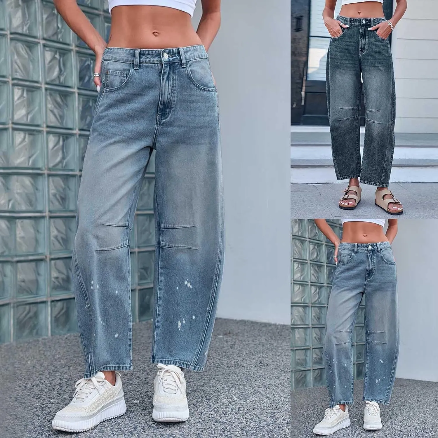 High Waisted Jeans for Women Wide Leg Loose Baggy Boyfriend Denim Pants 90S Vintage Streetwear Y2k Grunge Jean Pants
