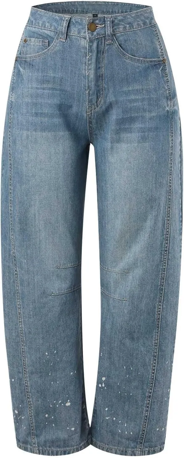 High Waisted Jeans for Women Wide Leg Loose Baggy Boyfriend Denim Pants 90S Vintage Streetwear Y2k Grunge Jean Pants