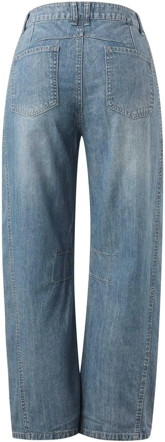 High Waisted Jeans for Women Wide Leg Loose Baggy Boyfriend Denim Pants 90S Vintage Streetwear Y2k Grunge Jean Pants