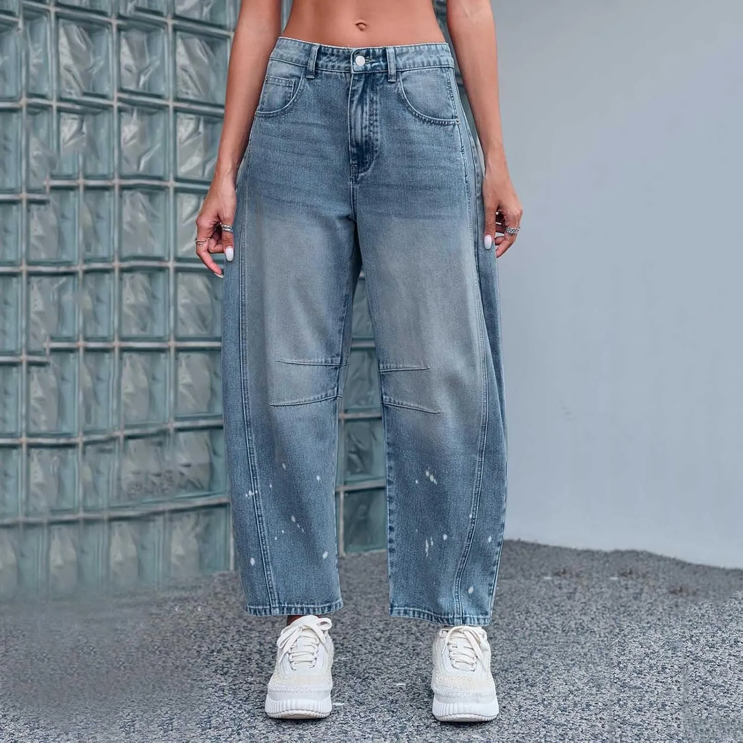 High Waisted Jeans for Women Wide Leg Loose Baggy Boyfriend Denim Pants 90S Vintage Streetwear Y2k Grunge Jean Pants