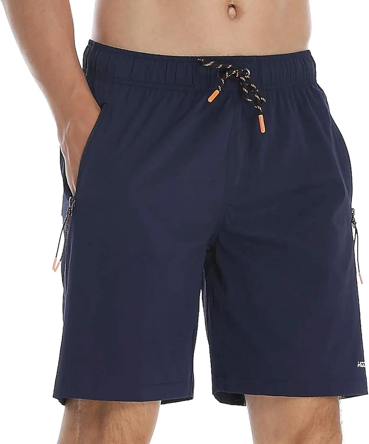 HODOSPORTS Mens No Liner Swim Trunks Quick-Dry with Zipper Pockets
