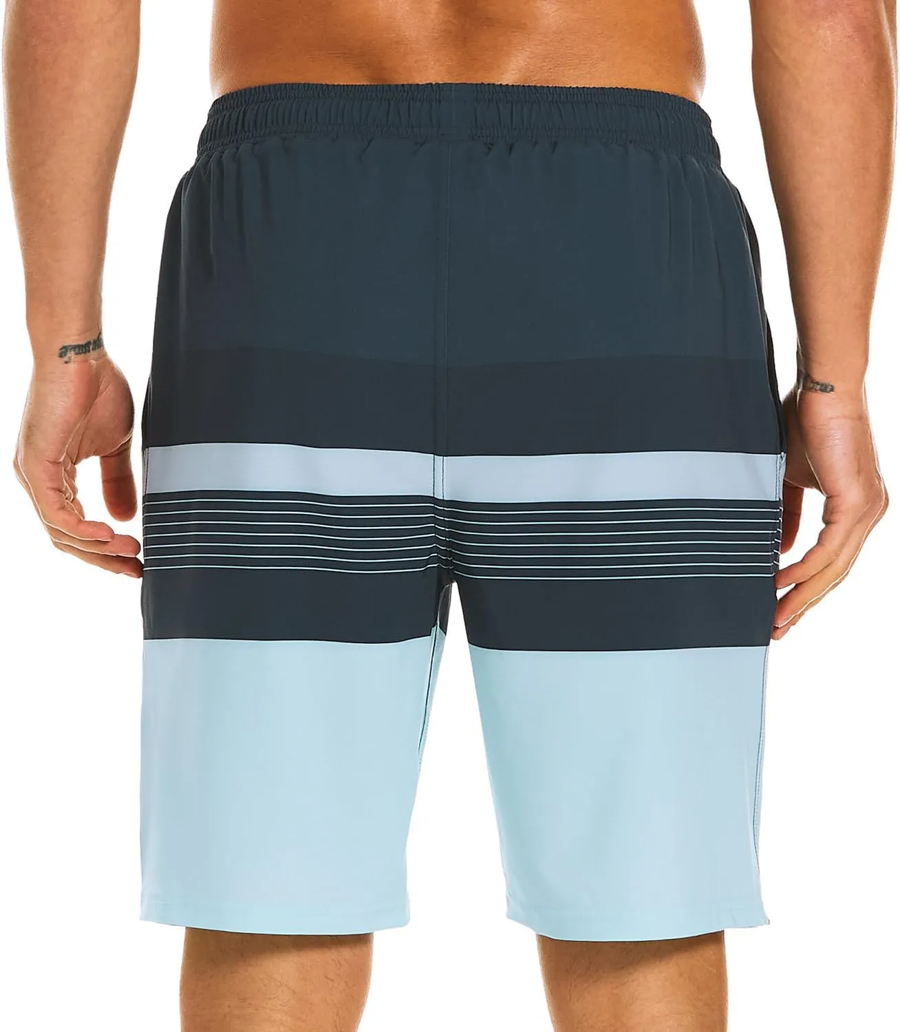 HODOSPORTS Mens Swim Trunks with Compression Liner 9 Inch Quick Dry Swim Shorts with Pockets Swim Suit
