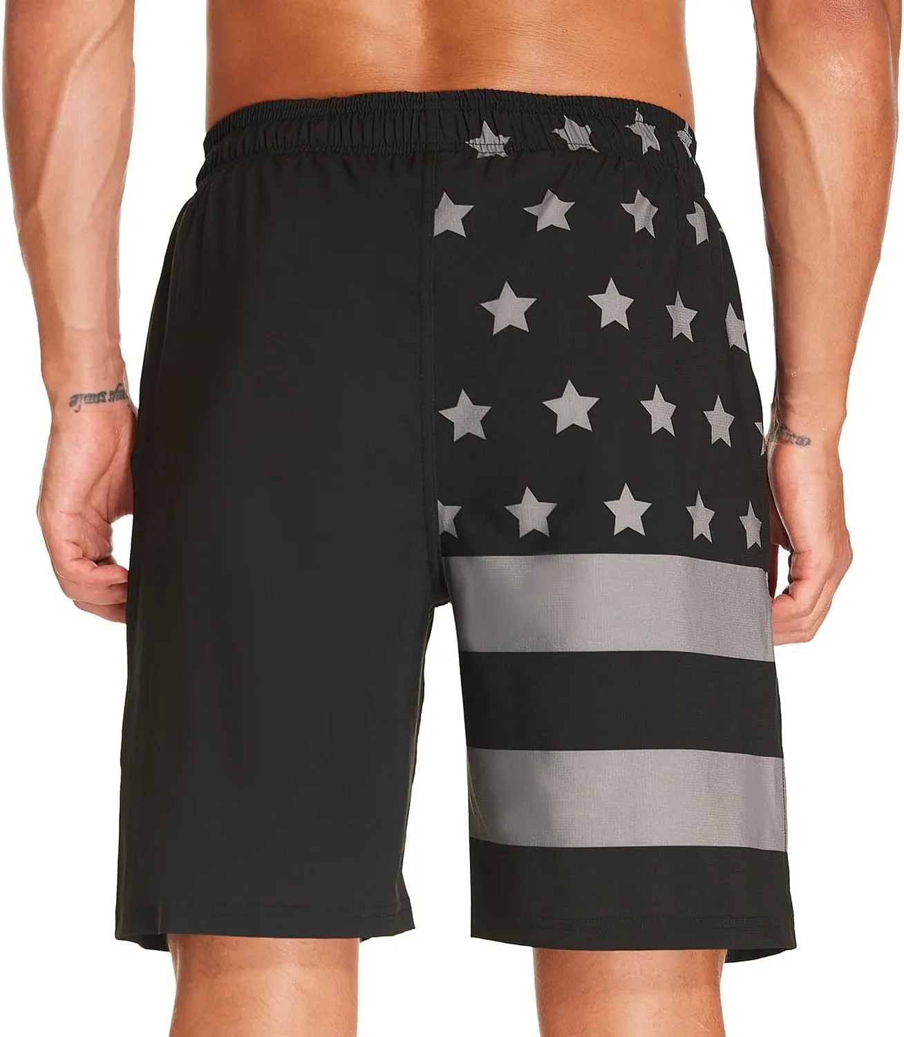 HODOSPORTS Mens Swim Trunks with Compression Liner 9 Inch Quick Dry Swim Shorts with Pockets Swim Suit