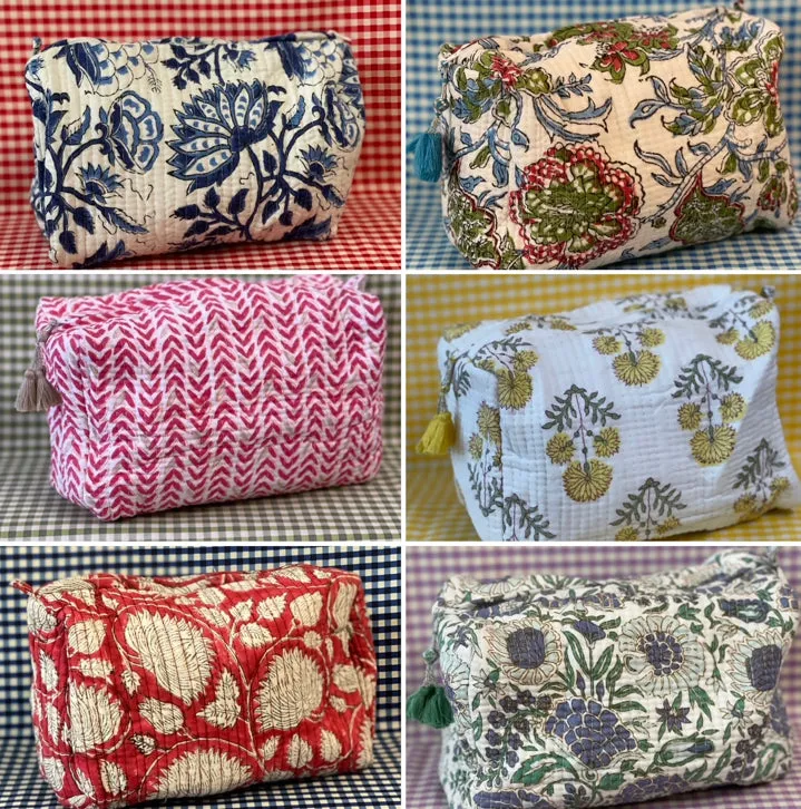 Homewares - Medium Quilted Zippered Bags