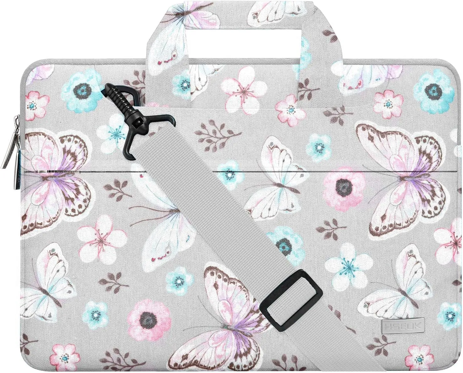 Hseok Laptop Shoulder Bag 15 15.6 16 Inch Briefcase, Compatible MacBook Pro 16 inch 2025-2019 M4 M3 M2 M1, Mac 15.4", XPS 15 and Most 15-16 inch Notebooks, Spill-Resistant Handbag, Butterfly