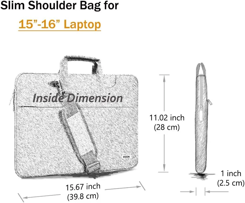Hseok Laptop Shoulder Bag 15 15.6 16 Inch Briefcase, Compatible MacBook Pro 16 inch 2025-2019 M4 M3 M2 M1, Mac 15.4", XPS 15 and Most 15-16 inch Notebooks, Spill-Resistant Handbag, Butterfly