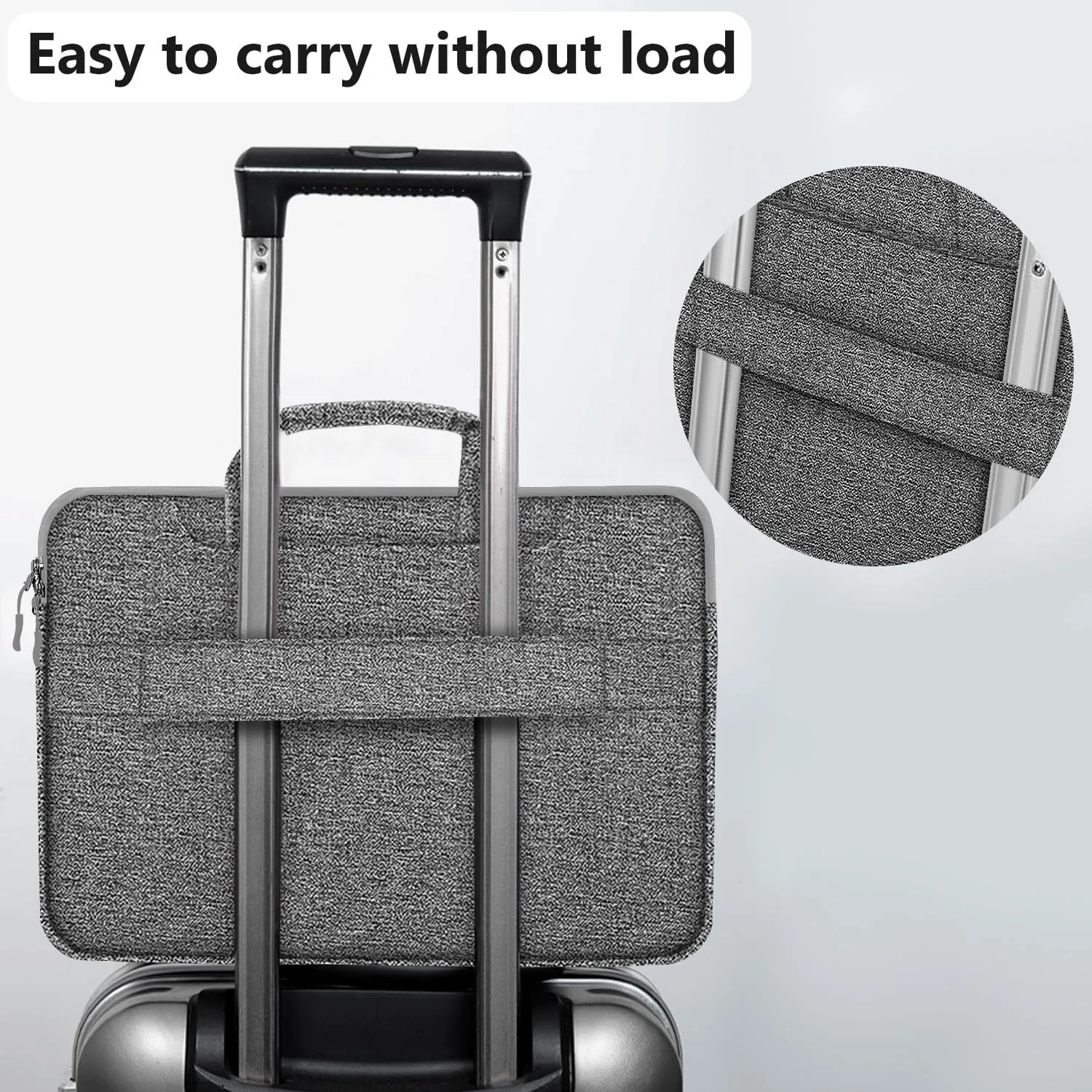 Hseok Slim Laptop Shoulder Bag 13-14 inch HandBag with Small Case Compatible with MacBook Pro 14" M4/M3/M2/M1 2025-2021, 13.3" Mac Air/Pro, XPS 13/14 and Most 13"-14" Notebooks,Dark gray