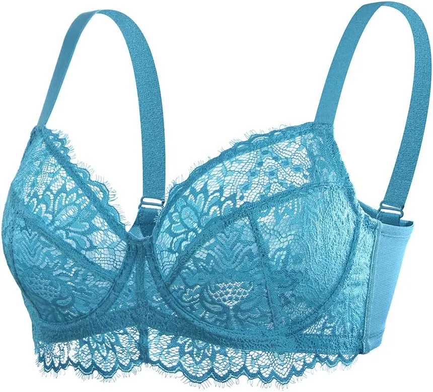 HSIA Minimizer Bra for Women - Plus Size Full Coverage Lace Bra with Underwire, Non Padded