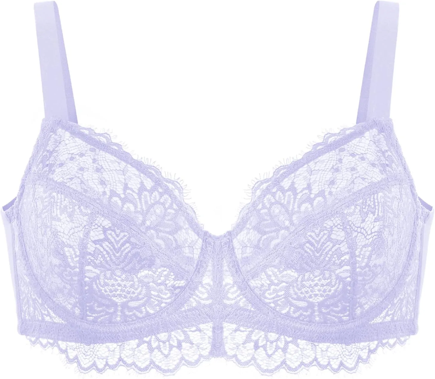 HSIA Minimizer Bra for Women - Plus Size Full Coverage Lace Bra with Underwire, Non Padded