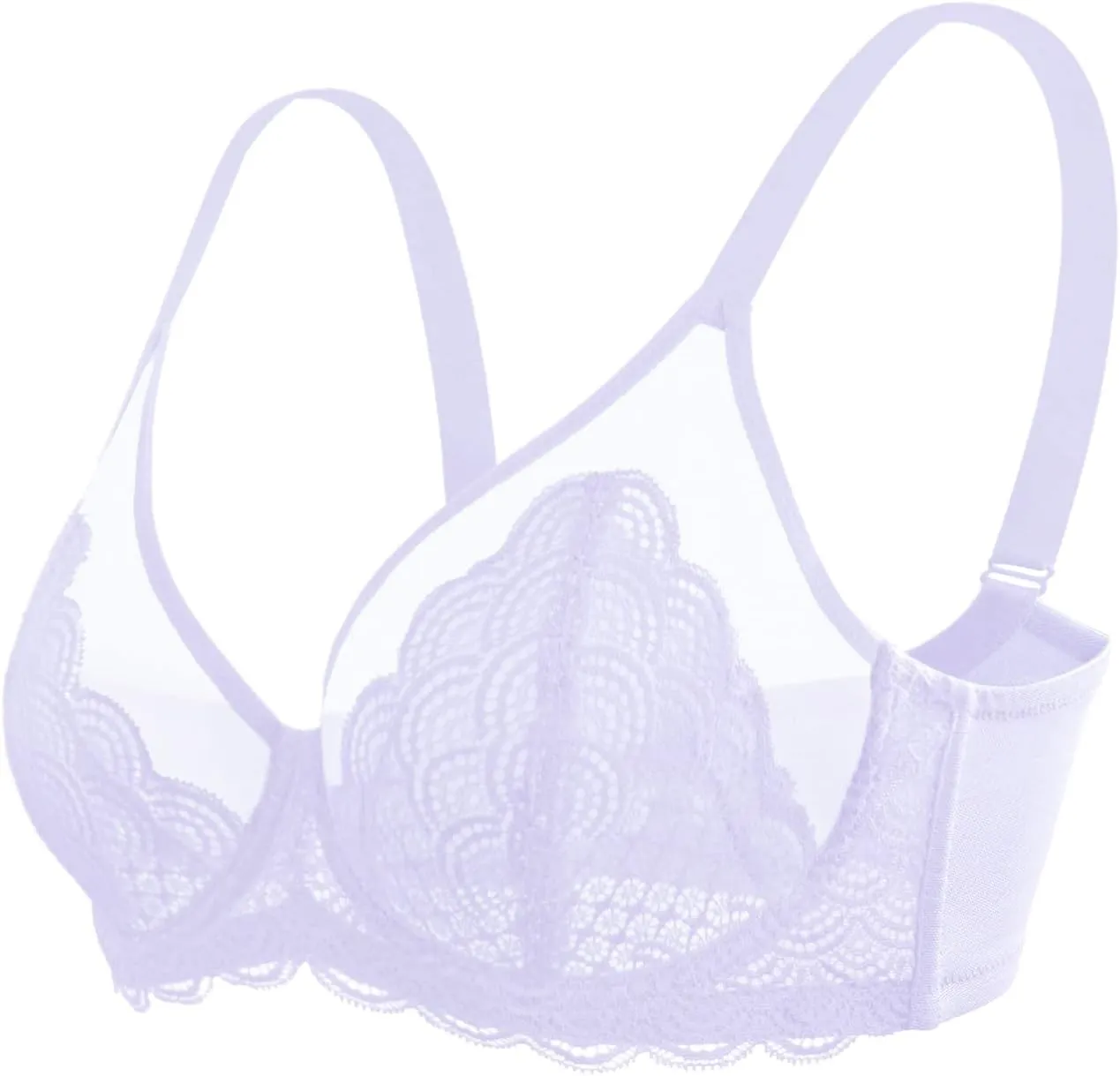 HSIA Minimizer Bras for Women Large Bust Full Coverage Lace Plus Size Bra - Mermaid Scales