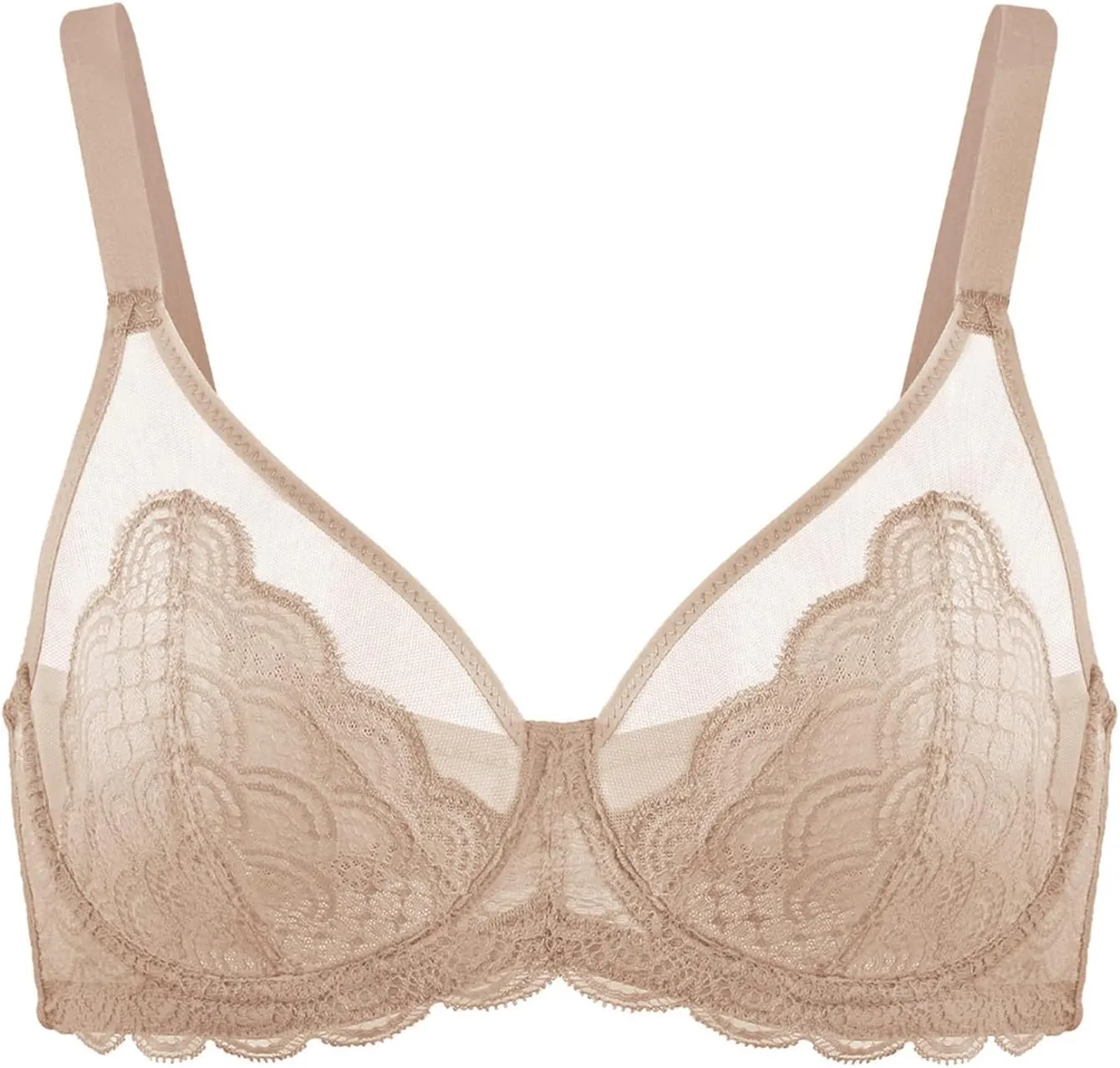HSIA Minimizer Bras for Women Large Bust Full Coverage Lace Plus Size Bra - Mermaid Scales