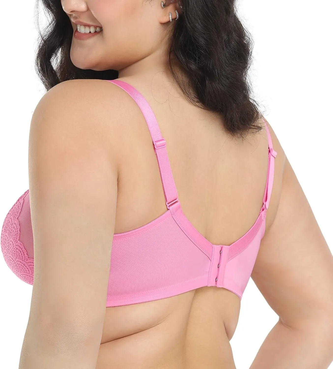 HSIA Minimizer Bras for Women Large Bust Full Coverage Lace Plus Size Bra - Mermaid Scales