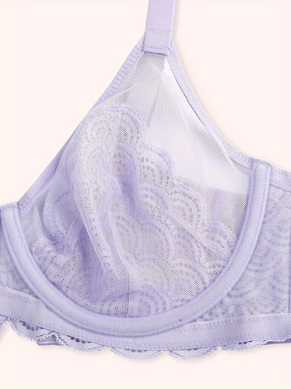 HSIA Minimizer Bras for Women Large Bust Full Coverage Lace Plus Size Bra - Mermaid Scales