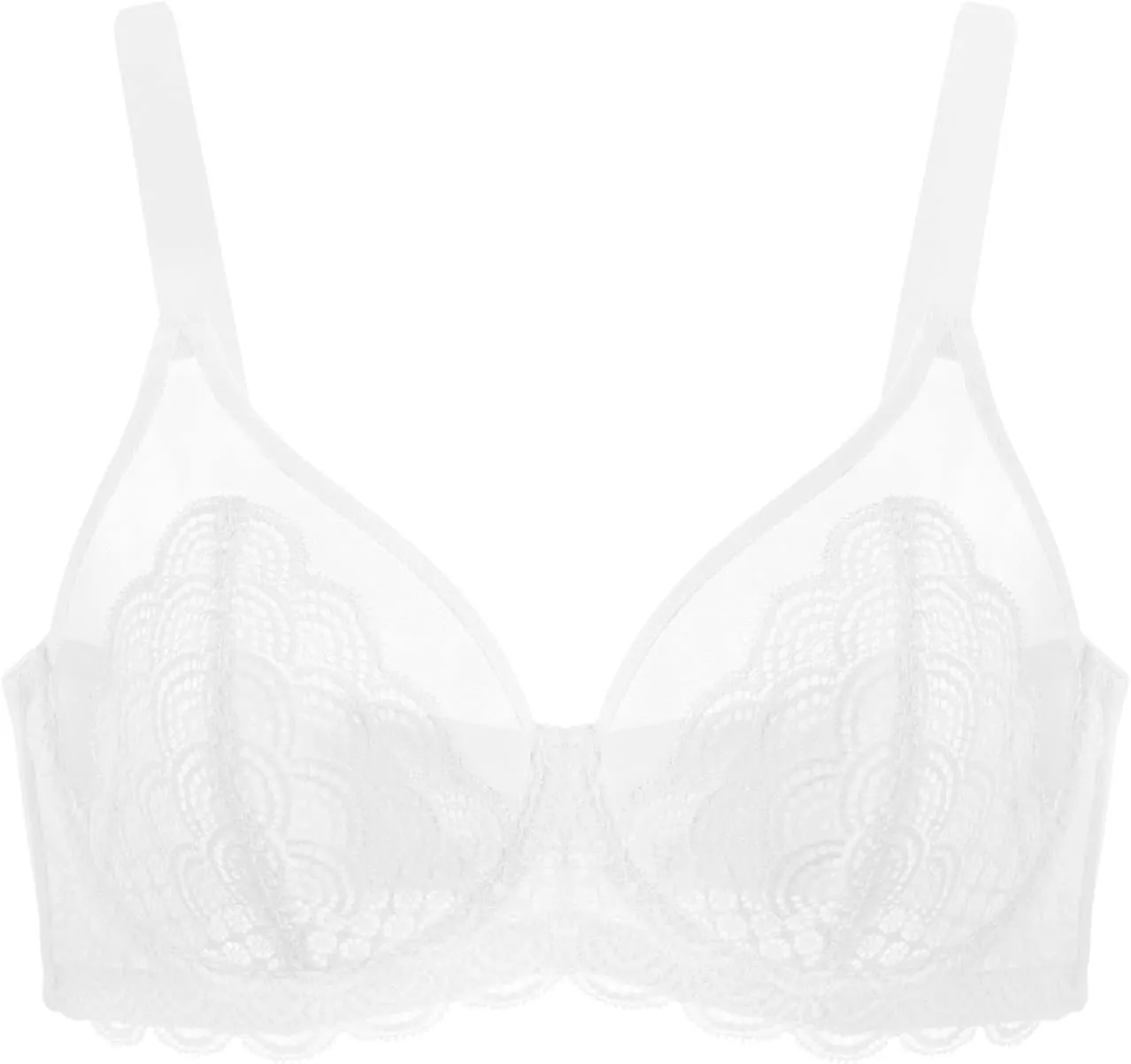 HSIA Minimizer Bras for Women Large Bust Full Coverage Lace Plus Size Bra - Mermaid Scales