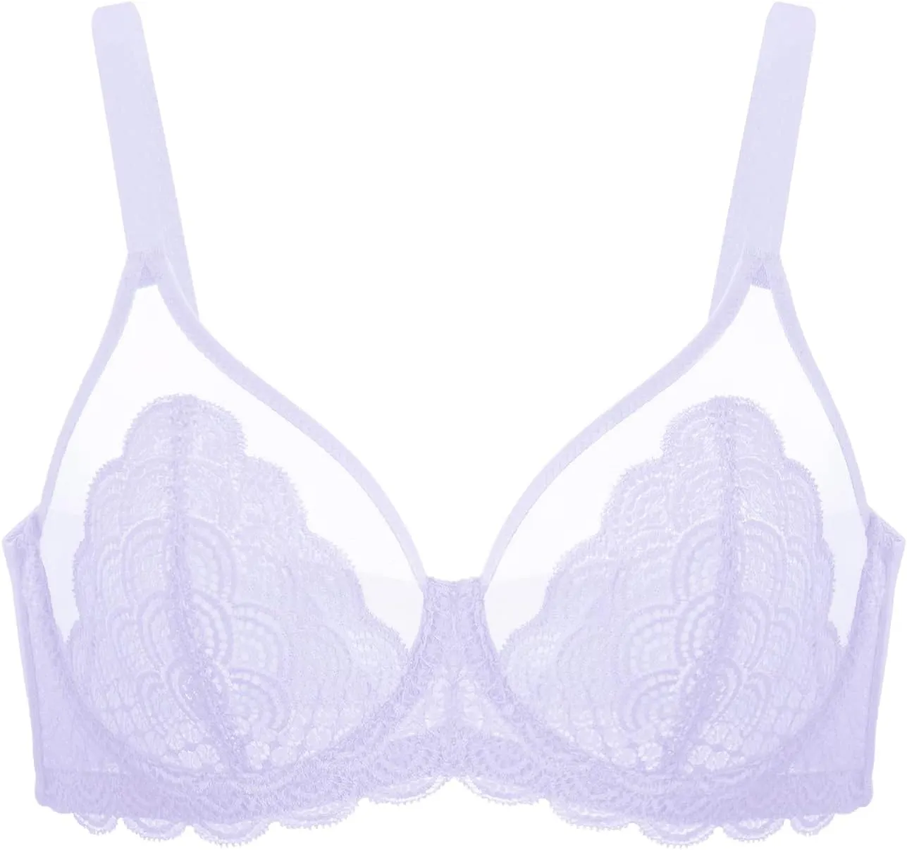 HSIA Minimizer Bras for Women Large Bust Full Coverage Lace Plus Size Bra - Mermaid Scales