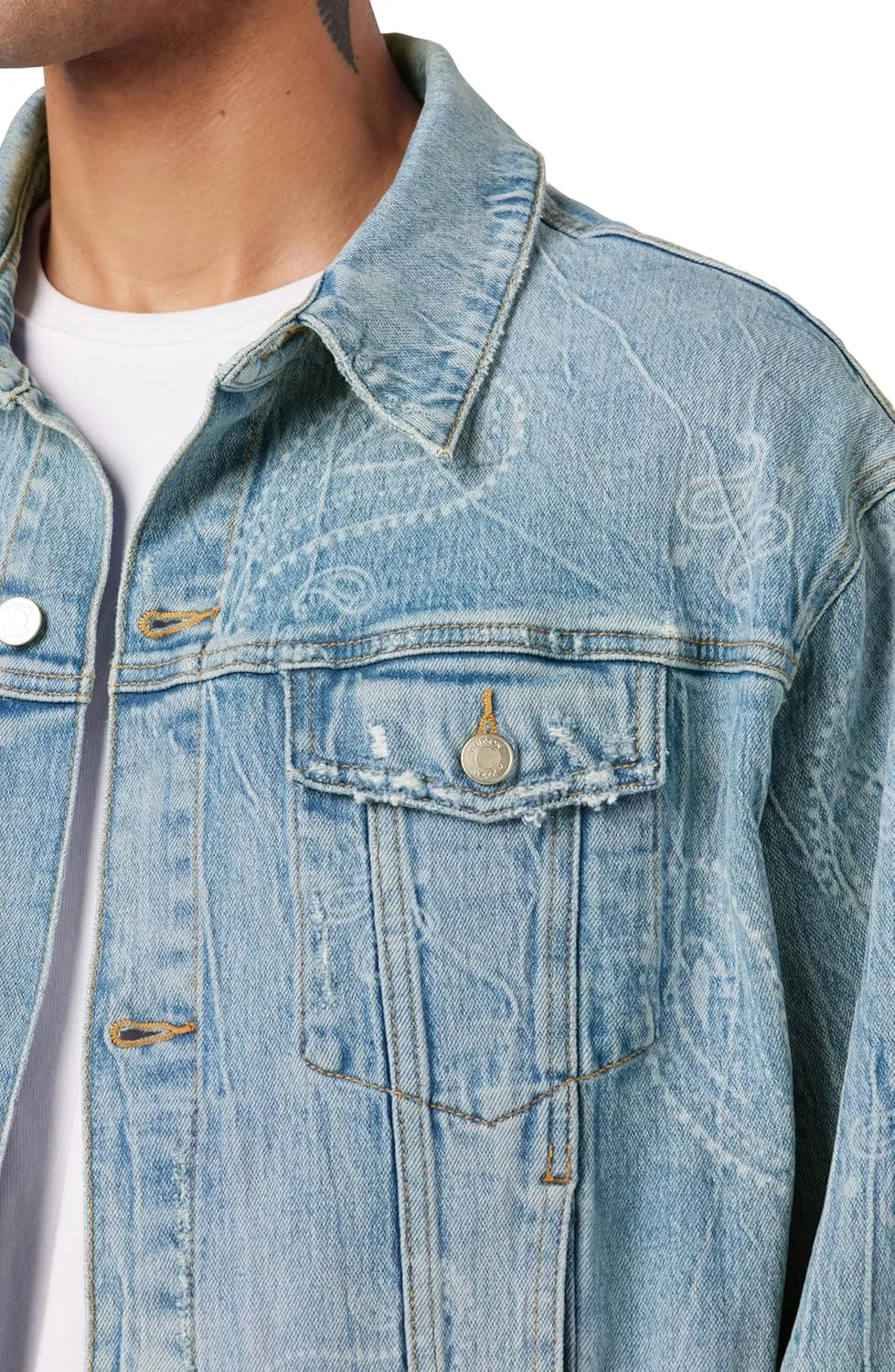 HUDSON Men's Denim Trucker Jacket