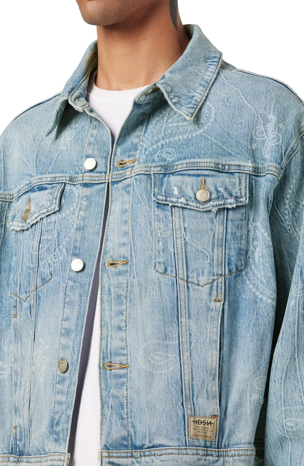 HUDSON Men's Denim Trucker Jacket
