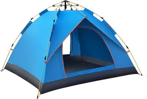 HUHJYUGE Tent for Camping Waterproof, Sun Shelter for Backyard Ventilated Weatherproof, Family Tent Portable for All Seasons, for Backpacking, Hiking, or Beach by Outdoors (B 4 Person)