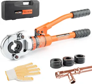 HZLZRZ Propress Tool for Copper Pipe, Hydraulic Tool Dies Jaw 1/2", 3/4", 1", Pro Press Crimper Tool Suitable for Pressing Copper Pipe of Water Heating Crimper Tool