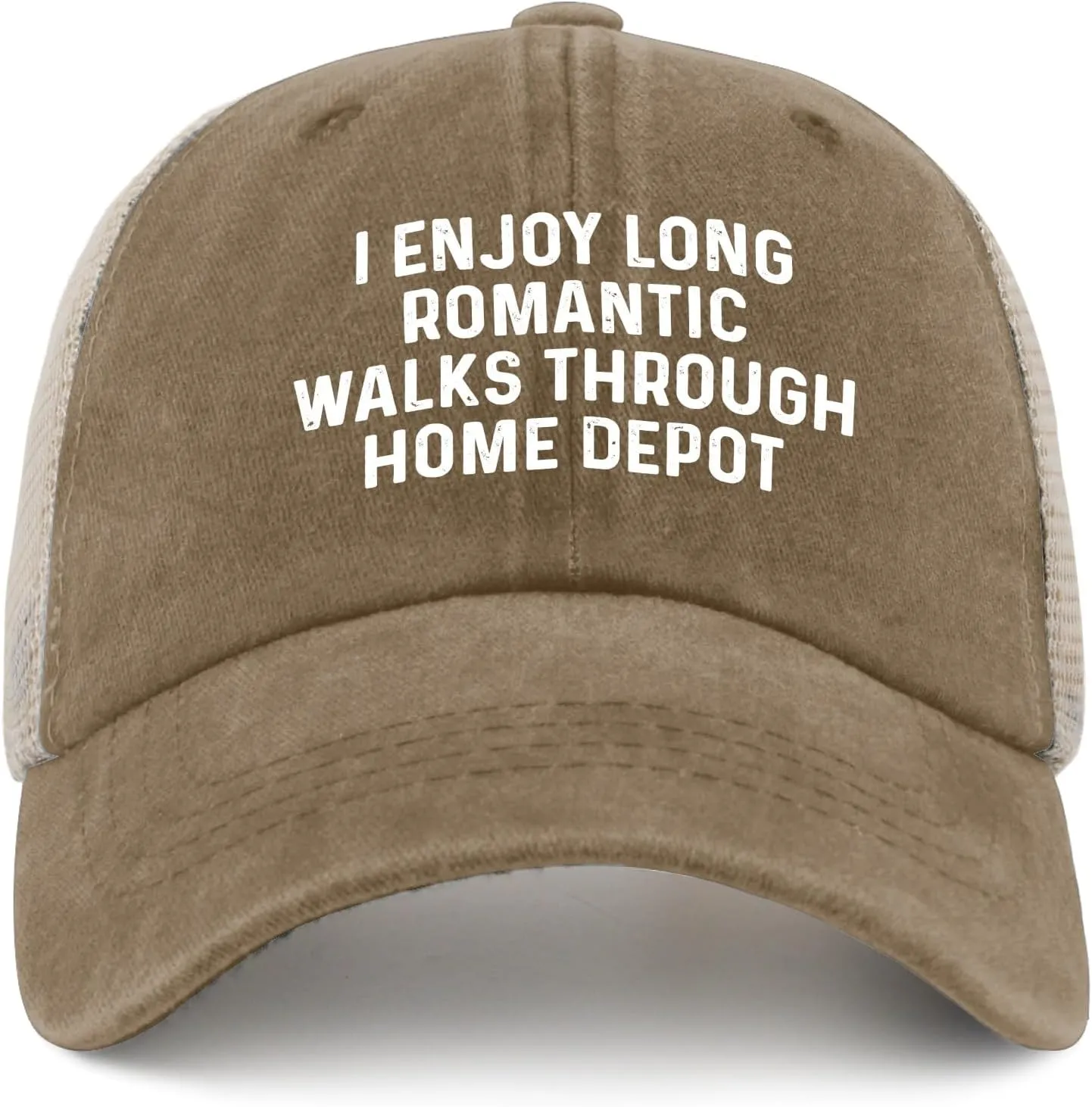 I Enjoys Long Romantic Walks Through Home Depot Trucker Hat Men Funny Mesh Cap for Summer