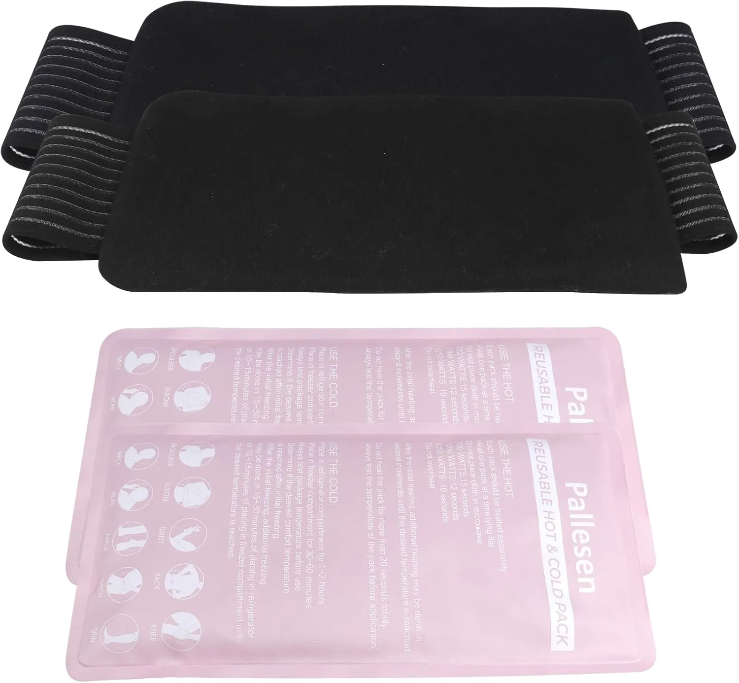 Ice Packs for Injuries Reusable, Knee Ice Pack Wrap,Reusable Gel Hot Pack & Cold Pack Compress for Pain Relief,Rehabilitation, Flexible Therapy, for Knee, Back, Neck, Wrist, Ankle Pink