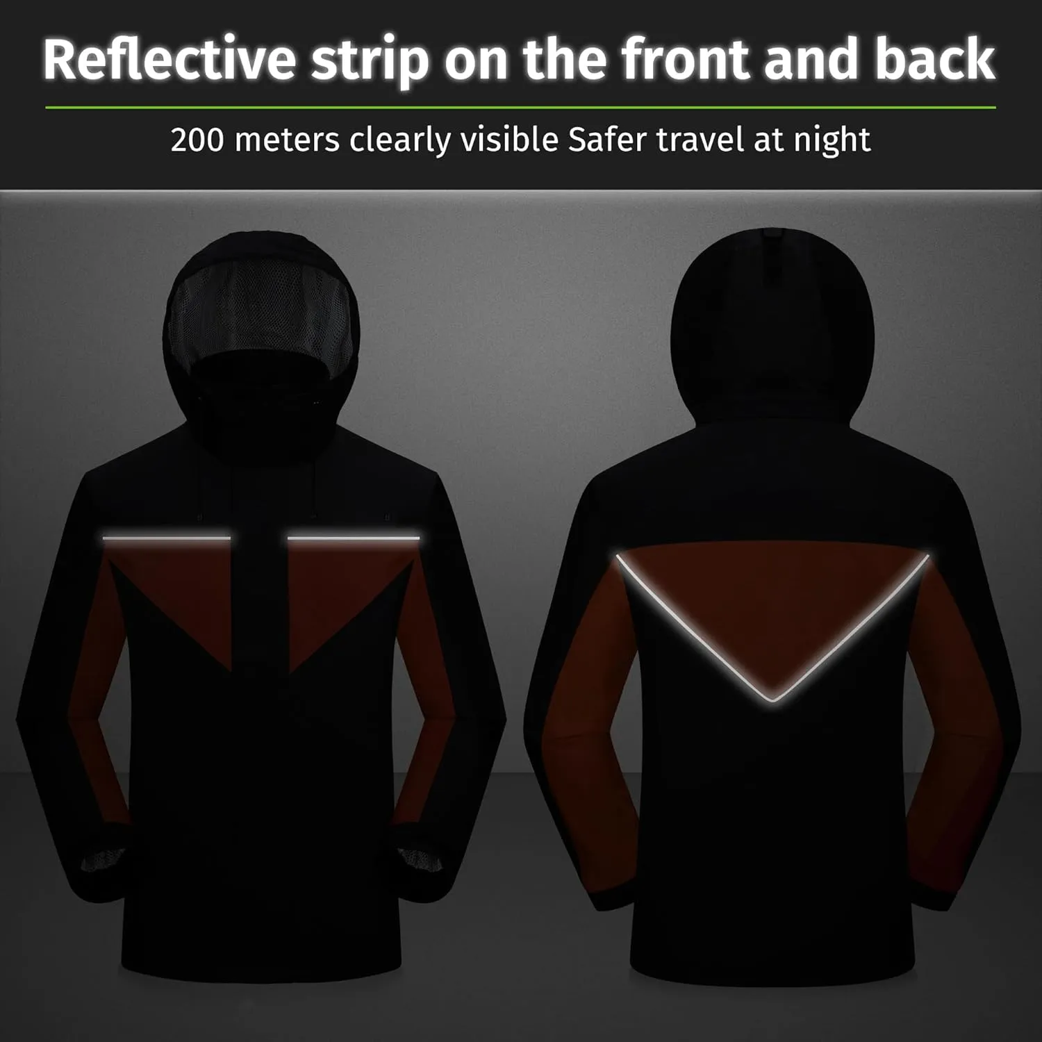 iCreek Motorcycle Rain Suit for Men and Women Waterproof Anti-storm Raincoat High Visibility Rain Gear