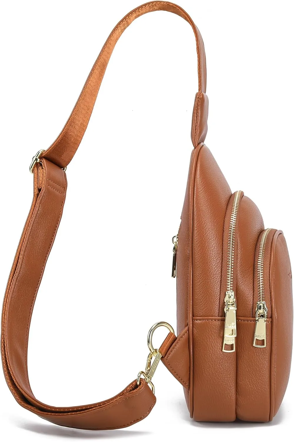 INICAT Crossbody Sling Bags Fanny Packs Leather Purses Chest Bag for Women