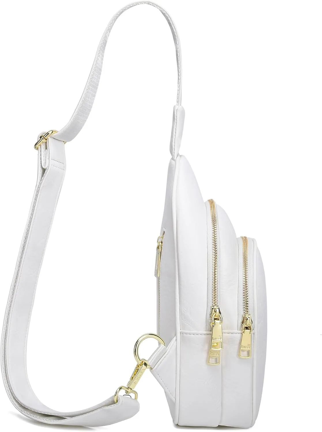 INICAT Crossbody Sling Bags Fanny Packs Leather Purses Chest Bag for Women