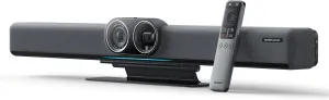 Insta360 Connect - 4K AI Conference Room Camera with Android OS, Dual Camera with Speaker Tracking, 14-Mic Array, Voice Pickup to 33ft, Whiteboard Mode, Work with Teams/Zoom/Google Meet/Webex