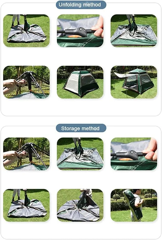 Instant Pop-Up Camping Tent for 3-8 People Lightweight Double Layer Family Tent with Carrying Bag for Outdoor Camping Hiking Climbing Fishin
