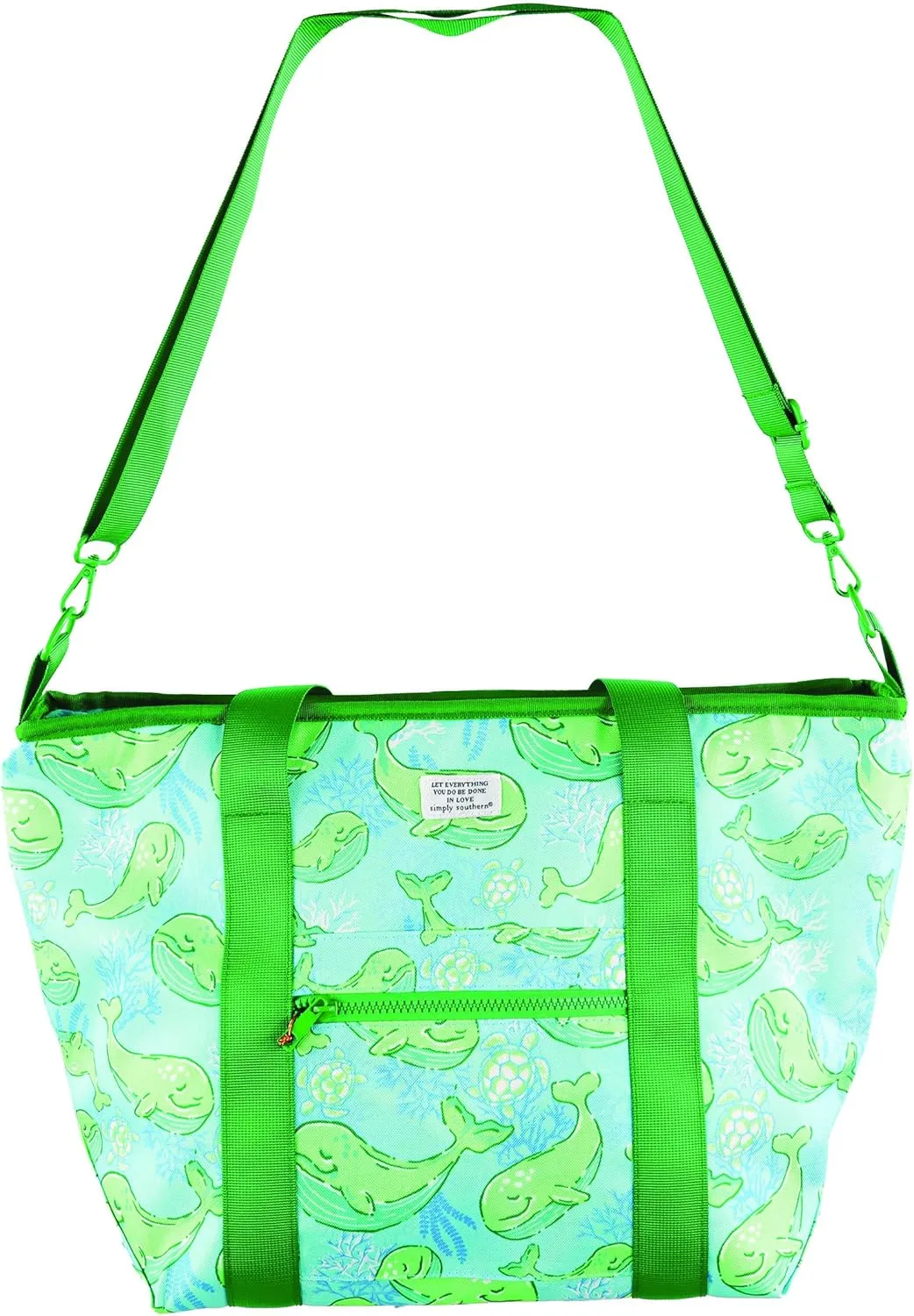 Insulated Cooler Tote Bag, 3 Designs - Reef, Whale, Oyster Pattern - Simply Southern