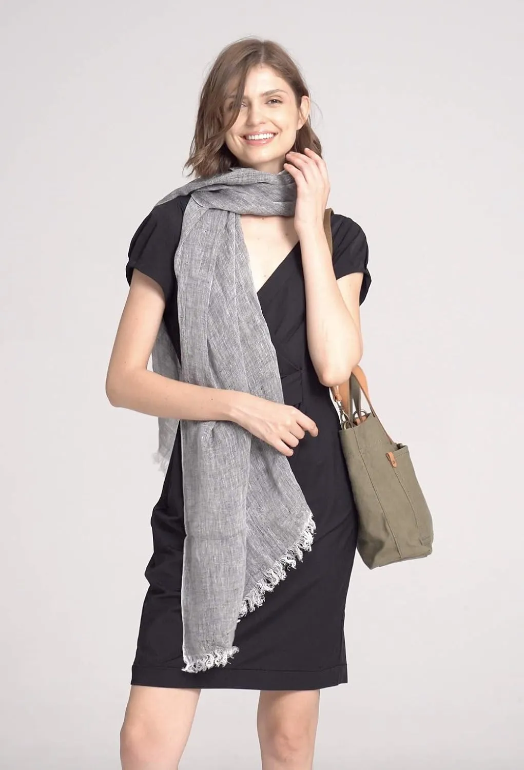 Jeelow Lightweight Summer Scarf Light Shawl Wrap Linen Feel Scarves For Men And Women