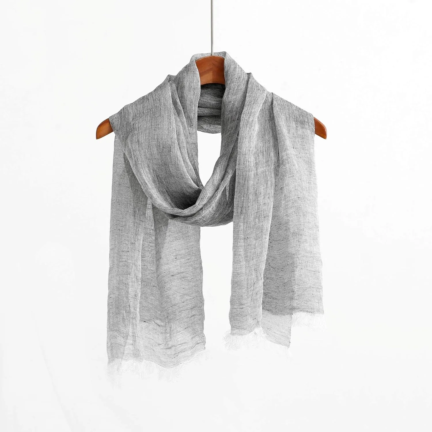 Jeelow Lightweight Summer Scarf Light Shawl Wrap Linen Feel Scarves For Men And Women