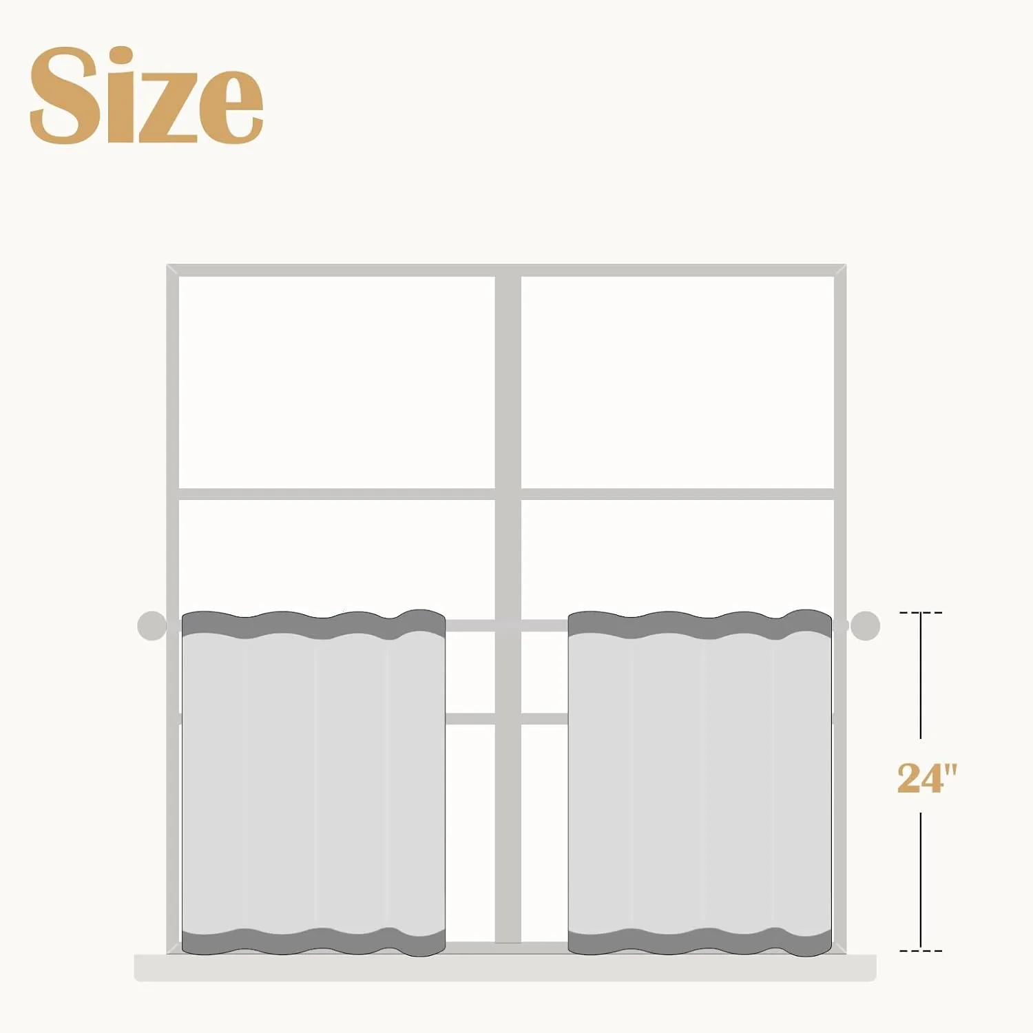 jinchan Linen Textured Tier Curtains 24 Inch for Kitchen Windows Farmhouse Cafe Curtains Small Drapes Rustic Light Filtering Half Window for Living Room Laundry Rod Pocket 2 Panels Green