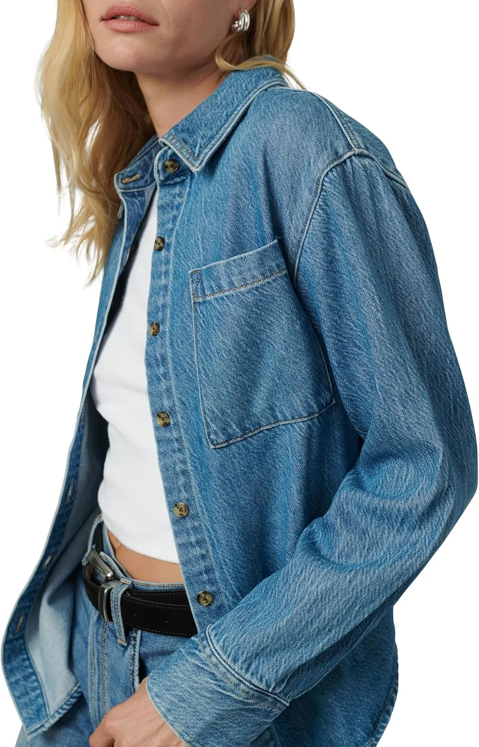 Joe's Women's The Classic Button Down Denim Long Sleeve Shirt