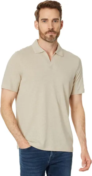 Johnston & Murphy Men's Linen V-Neck Polo