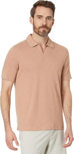 Johnston & Murphy Men's Linen V-Neck Polo