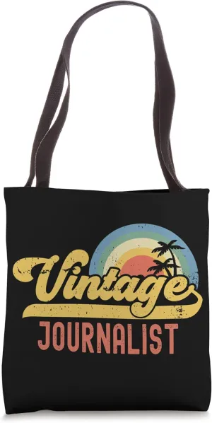 Journalist Vintage Sunset Profession Retro Job Title Tote Bag