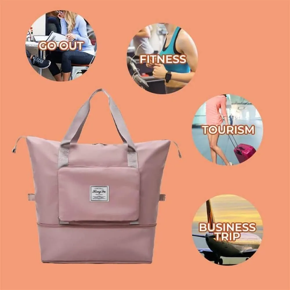 JSEIAJB Capacity Folding Bags Waterproof Luggage Tote Handbag Duffle Bag Gym Yoga Storage Shoulder Bag