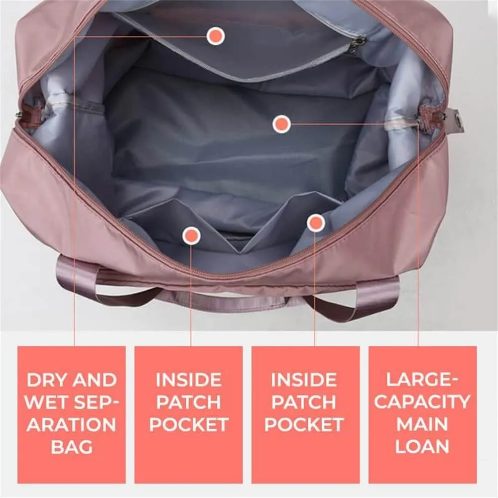 JSEIAJB Capacity Folding Bags Waterproof Luggage Tote Handbag Duffle Bag Gym Yoga Storage Shoulder Bag
