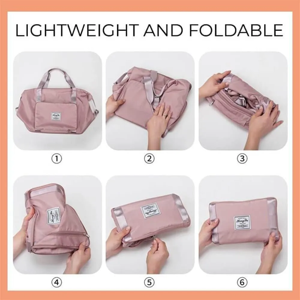 JSEIAJB Capacity Folding Bags Waterproof Luggage Tote Handbag Duffle Bag Gym Yoga Storage Shoulder Bag